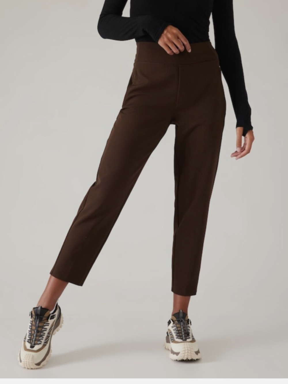 Athleta Endless High Rise Brown Pants  Women’s Size 8